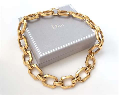 dior chain necklace|genuine christian dior necklace.